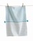 Beach Stripe Dishtowel Aqua Blue Cotton 26" X 18" Cleaning Kitchen Towel Machine Washable